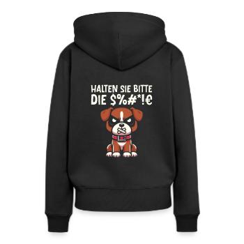 Boxer Chien Boxer allemand Boxer - Sweat à capuche Premium bio Femme - noir - Dos - Julia (174cm)