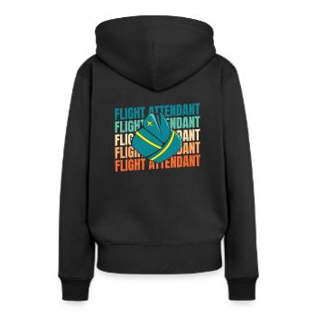Hôtesse de l’air hôtesse de l’air - Sweat à capuche Premium bio Femme - noir - Dos - Julia (174cm)