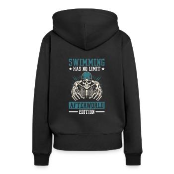 flotteur de natation squelette - Sweat à capuche Premium bio Femme - noir - Dos - Julia (174cm)