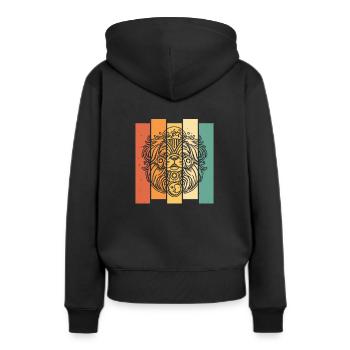 Phases de lune à Pékin - Sweat à capuche Premium bio Femme - noir - Dos - Julia (174cm)