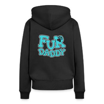 Hund Vierbeiner Hundepapa Fur Daddy - Frauen Premium Bio Hoodie - Schwarz - Hinten - Julia (174cm)