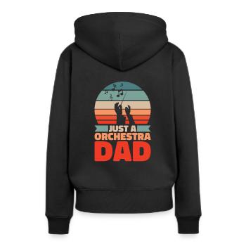 Orchestre Père Juste Un Orchestre Papa - Sweat à capuche Premium bio Femme - noir - Dos - Julia (174cm)