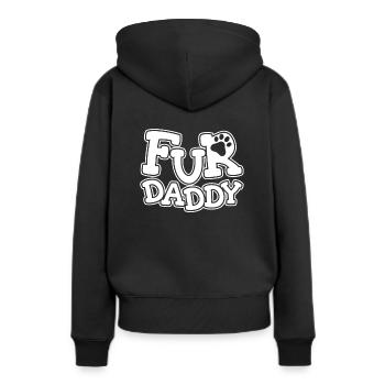 Hund Vierbeiner Hundepapa Fur Daddy - Frauen Premium Bio Hoodie - Schwarz - Hinten - Julia (174cm)
