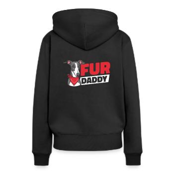 Greyhound Greyhound Chien Papa Pour Papa - Sweat à capuche Premium bio Femme - noir - Dos - Julia (174cm)