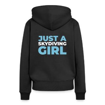 Fallschirmspringer Fallschirmspringen - Frauen Premium Bio Hoodie - Schwarz - Hinten - Julia (174cm)