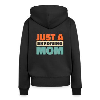 Fallschirmspringer Fallschirmspringen - Frauen Premium Bio Hoodie - Schwarz - Hinten - Julia (174cm)