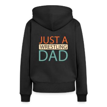 Lutteur Juste un papa lutteur - Sweat à capuche Premium bio Femme - noir - Dos - Julia (174cm)