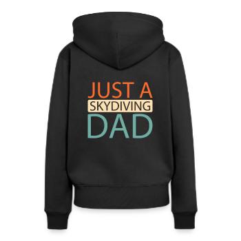 Fallschirmspringer Fallschirmspringen - Frauen Premium Bio Hoodie - Schwarz - Hinten - Julia (174cm)