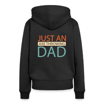 Lanceur de hache juste un papa lanceur de hache - Sweat à capuche Premium bio Femme - noir - Dos - Julia (174cm)