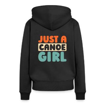 canoë canoë juste une fille de canoë - Sweat à capuche Premium bio Femme - noir - Dos - Julia (174cm)