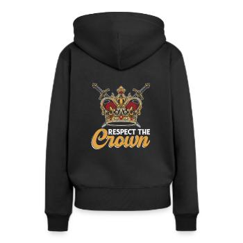 Festival des Chevaliers - Sweat à capuche Premium bio Femme - noir - Dos - Julia (174cm)