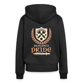 Festival des Chevaliers - Sweat à capuche Premium bio Femme - noir - Dos - Julia (174cm)