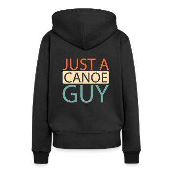 canoë canoë juste un canoë gars - Sweat à capuche Premium bio Femme - noir - Dos - Julia (174cm)