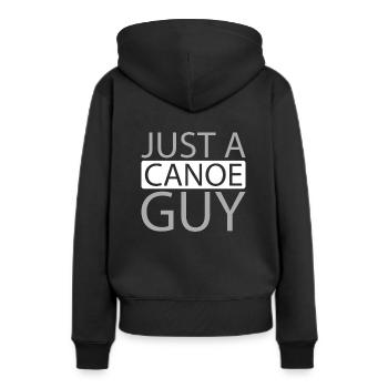 canoë canoë juste un canoë gars - Sweat à capuche Premium bio Femme - noir - Dos - Julia (174cm)