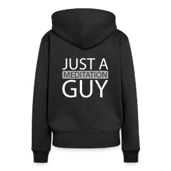 Méditation Méditer Juste Un Homme de Méditation - Sweat à capuche Premium bio Femme - noir - Dos - Julia (174cm)