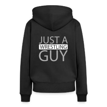 Lutteur Juste un lutteur - Sweat à capuche Premium bio Femme - noir - Dos - Julia (174cm)