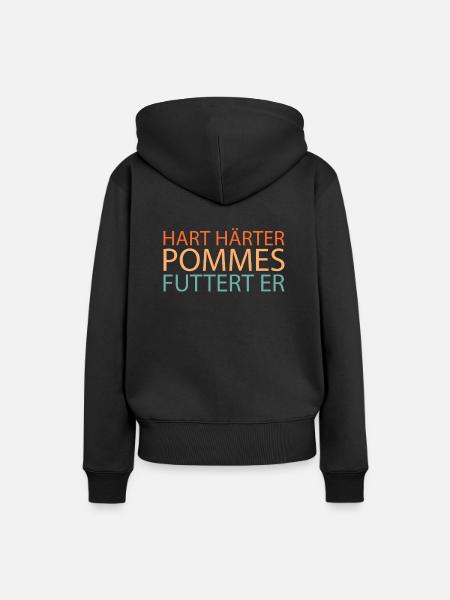 Pommes Frittes Fritten - Frauen Premium Bio Hoodie - Schwarz