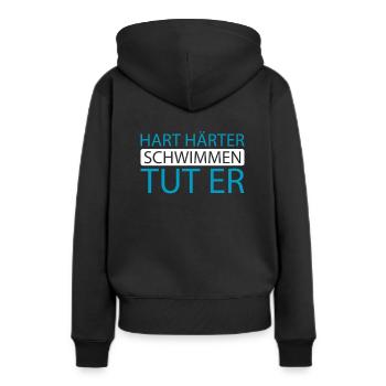 Nageurs nageurs - Sweat à capuche Premium bio Femme - noir - Dos - Julia (174cm)