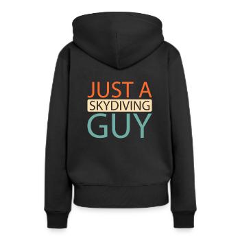 Fallschirmspringer Fallschirmspringen - Frauen Premium Bio Hoodie - Schwarz - Hinten - Julia (174cm)