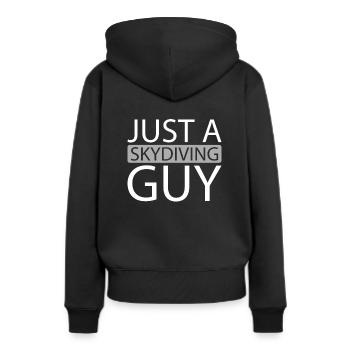 Fallschirmspringer Fallschirmspringen - Frauen Premium Bio Hoodie - Schwarz - Hinten - Julia (174cm)