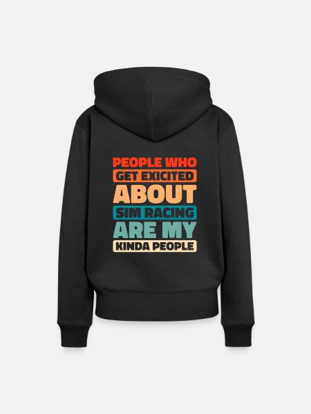 Sim Racing - Frauen Premium Bio Hoodie - Schwarz