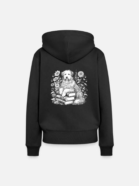 Altenglischer Schäferhund Bobtail - Frauen Premium Bio Hoodie - Schwarz