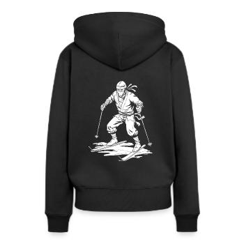 Ski Après-ski Ski Ninja - Sweat à capuche Premium bio Femme - noir - Dos - Julia (174cm)