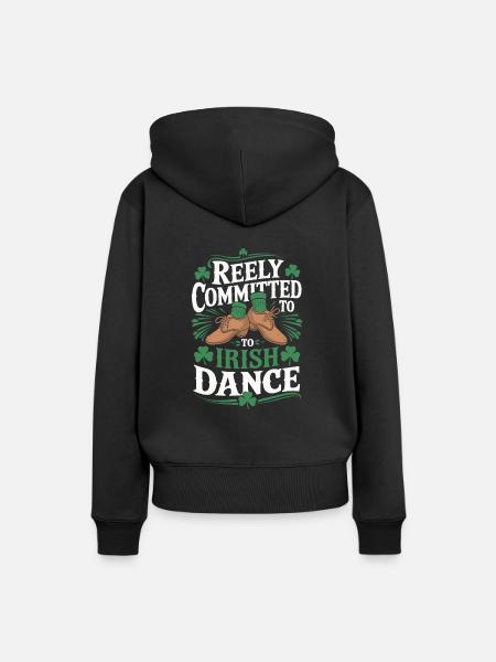 Irish Dance Irischer Tanz - Frauen Premium Bio Hoodie - Schwarz