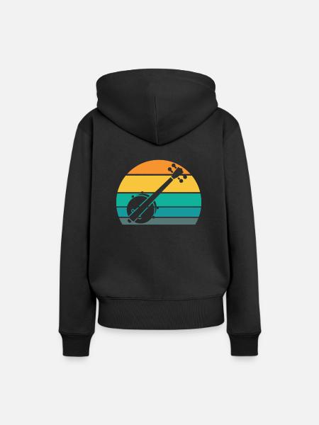 Banjo - Frauen Premium Bio Hoodie - Schwarz