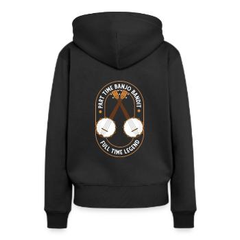 Banjo - Sweat à capuche Premium bio Femme - noir - Dos - Julia (174cm)