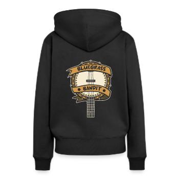 Banjo - Sweat à capuche Premium bio Femme - noir - Dos - Julia (174cm)