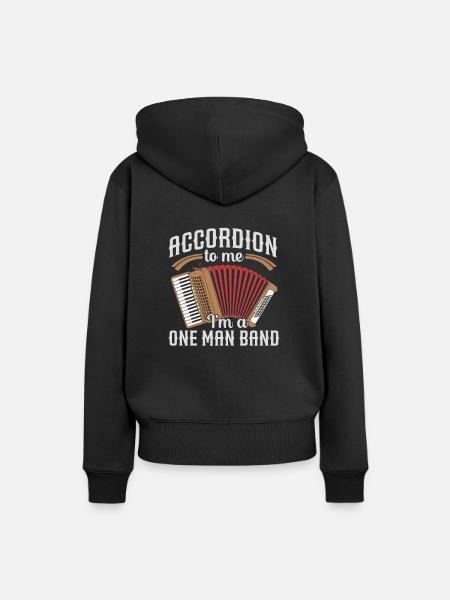 Akkordeon - Frauen Premium Bio Hoodie - Schwarz