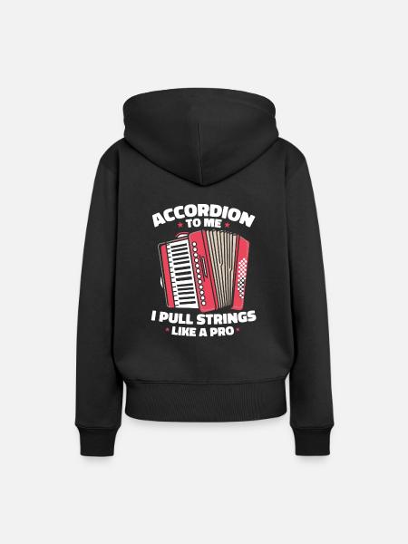 Akkordeon - Frauen Premium Bio Hoodie - Schwarz