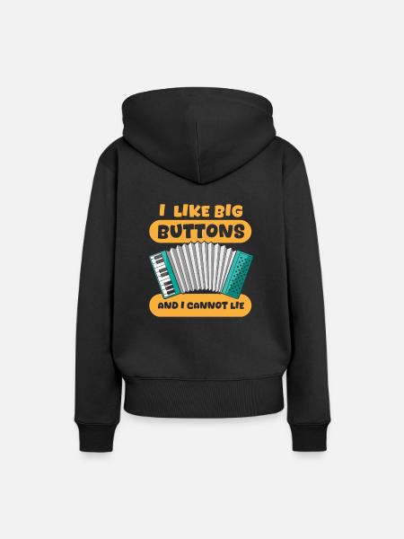 Akkordeon - Frauen Premium Bio Hoodie - Schwarz