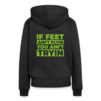 Irish Dance Irischer Tanz - Frauen Premium Bio Hoodie - Schwarz - Hinten - Julia (174cm)