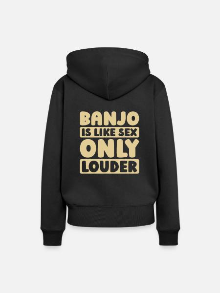 Banjo - Frauen Premium Bio Hoodie - Schwarz
