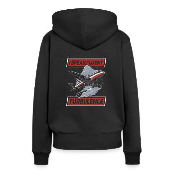 Flugbegleiter Stewardess - Frauen Premium Bio Hoodie - Schwarz - Hinten - Julia (174cm)