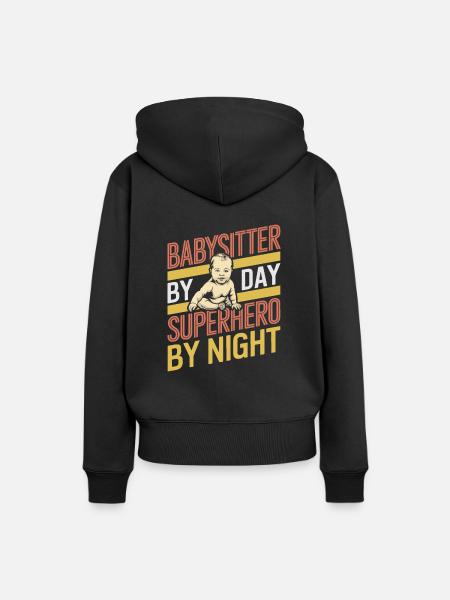 Babysitter - Frauen Premium Bio Hoodie - Schwarz
