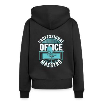 Administrateur - Sweat à capuche Premium bio Femme - noir - Dos - Julia (174cm)