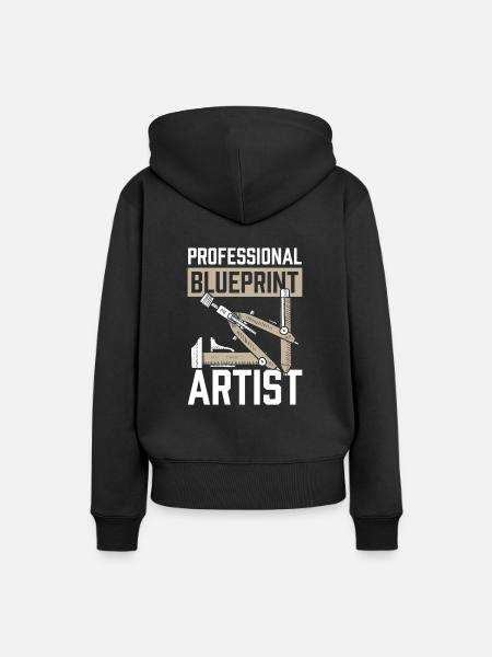 Verfasser - Frauen Premium Bio Hoodie - Schwarz