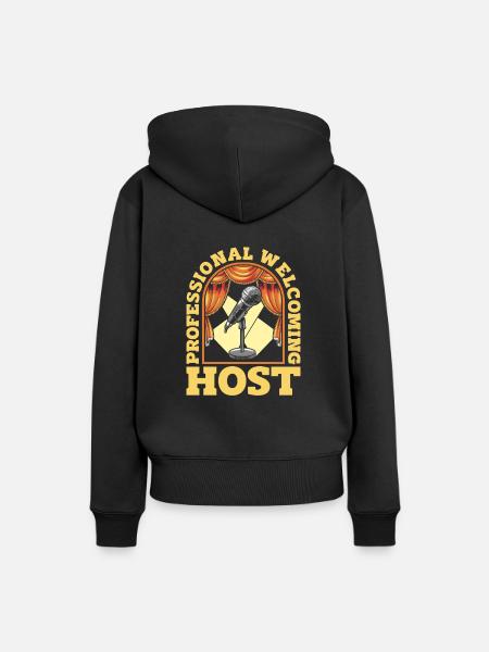 Gastgeber - Frauen Premium Bio Hoodie - Schwarz
