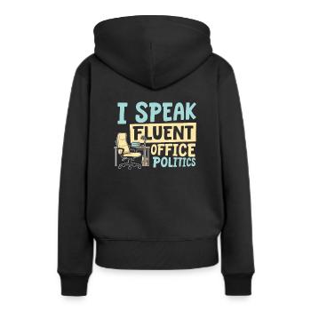 Administrateur - Sweat à capuche Premium bio Femme - noir - Dos - Julia (174cm)