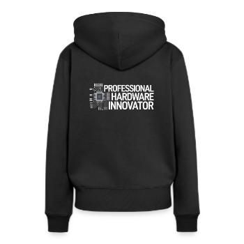 Ingénieur matériel - Sweat à capuche Premium bio Femme - noir - Dos - Julia (174cm)
