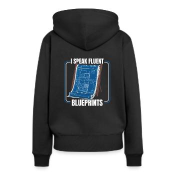 Auteur - Sweat à capuche Premium bio Femme - noir - Dos - Julia (174cm)