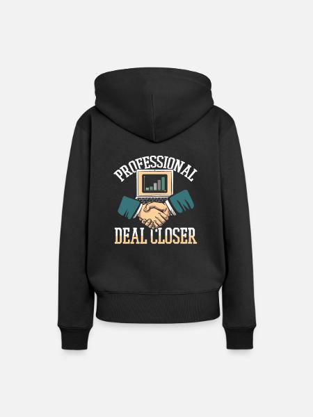Makler - Frauen Premium Bio Hoodie - Schwarz