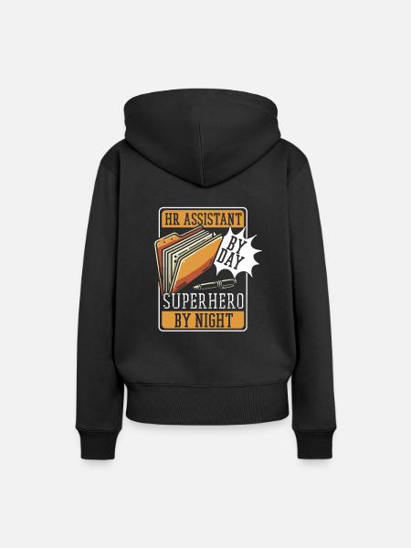 Hr Assistent - Frauen Premium Bio Hoodie - Schwarz