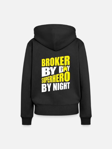 Makler - Frauen Premium Bio Hoodie - Schwarz