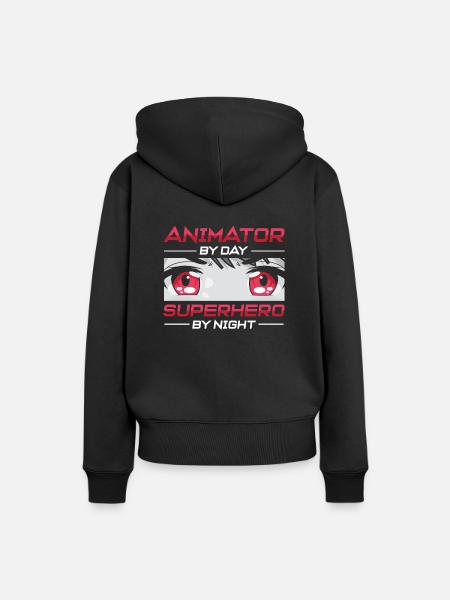 Animator - Frauen Premium Bio Hoodie - Schwarz
