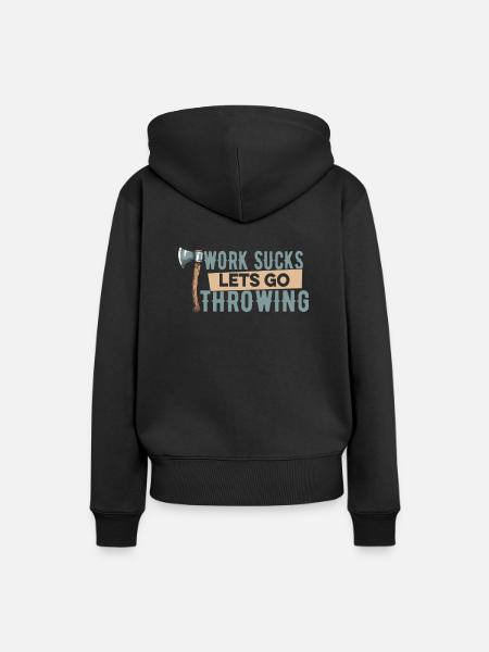 Axtwerfen Axtwerfer - Frauen Premium Bio Hoodie - Schwarz