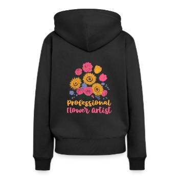 Fleuriste Fleuriste Fleuriste - Sweat à capuche Premium bio Femme - noir - Dos - Julia (174cm)